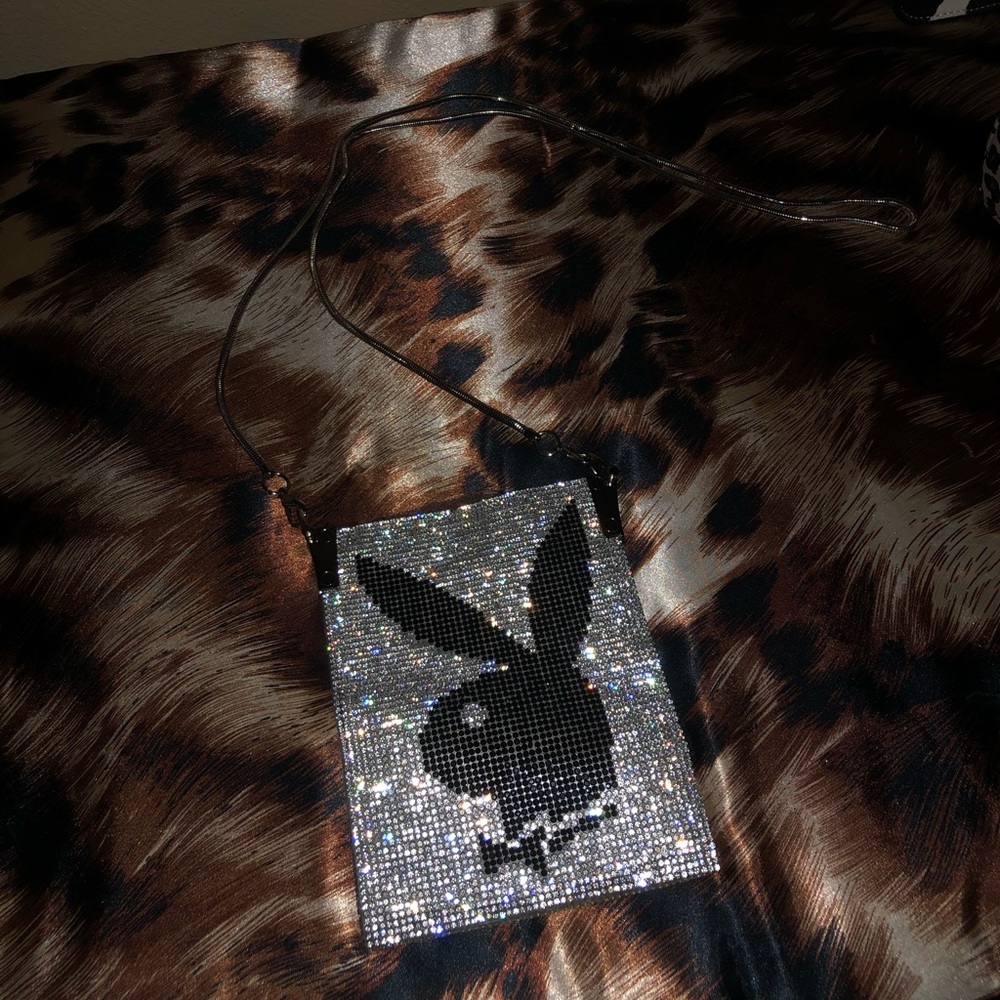 Playboy rhinestone crossbody bag